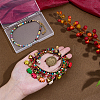 2Pcs 2 Styles Bohemian Gemstone Disc Heishi Beaded Anklets and Dyed Synthetic Turquoise Elephant Tassel Anklets for Women AJEW-PH0007-45B-3