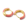 Brass Enamel Hoop Earrings EJEW-XCP0001-16-2