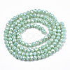 Electroplate Glass Beads Strands X-EGLA-A034-P6mm-B16-2