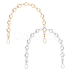 2Pcs 2 Colors Zinc Alloy Links Bag Straps FIND-WR0004-04-1