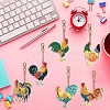 Rooster DIY Diamond Painting Pendant Decoration Kits PW-WG73715-01-3