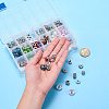 Brass & Alloy Rhinestone & Glass European Beads MPDL-NB0001-02-3