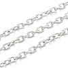 Tarnish Resistant 304 Stainless Steel Textured Cable Chains CHS-O010-04P-1