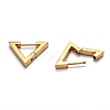 304 Stainless Steel Triangle Huggie Hoop Earrings STAS-H156-02A-G-3