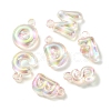 UV Plating Rainbow Iridescent Acrylic Pendants OACR-K003-007F-1