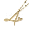 304 Stainless Steel Pendant Necklaces NJEW-H029-02G-A-1