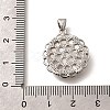 Brass with Natural Shell Carved Pendants KK-Z091-05P-01-3