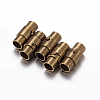 Brass Locking Tube Magnetic Clasps KK-MC077-AB-1