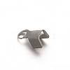 Tarnish Resistant 304 Stainless Steel Folding Crimp Ends STAS-E103-09A-2