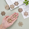 50Pcs Laser Cut Unfinished Wood Pendants WOOD-CJ0001-37-5