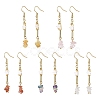 Natural Mixed Stone Nuggets Dangle Earrings EJEW-JE06811-3