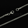 Tarnish Resistant 201 Stainless Steel Network Chain Necklaces STAS-S029-07-2