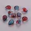 Two Tone Transparent Spray Painted Glass Charms GLAA-T016-37-F03-1