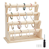 4-Tier Assembled Wood Bracelets/Bangles Display Riser Stands BDIS-WH0008-15-1