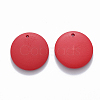 Painted Wood Pendants WOOD-Q040-018A-A07-2