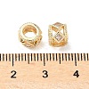 Brass Micro Pave Clear Cubic Zirconia European Beads KK-A254-16G-2