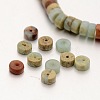 Flat Round/Disc Synthetic Aqua Terra Jasper Beads Strands G-N0160-02-3x6-2