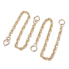 2Pcs 2 Styles Aluminium Textured Rope Chain Bag Decorative Chains FIND-JF00161-2