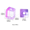 100Pcs Baking Paint Transparent Glass Beads DGLA-YW0001-35H-3