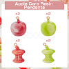 8Pcs 4 Styles Opaque Resin Pendants RESI-HY0001-06-5