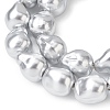 Electroplate Opaque Glass Imitation Pearl Beads Strands EGLA-H113-06-3