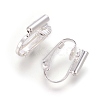 Brass Clip-on Earring Converters Findings KK-L175-01S-1