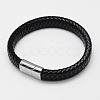 Braided Leather Cord Bracelets BJEW-I200-08-1
