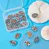 Printed Natural Cowrie Shell Beads SHEL-YW0001-02-5