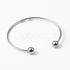 Tarnish Resistant Fashion 304 Stainless Steel Cuff Bangles Torque Bangles BJEW-H473-01P-9