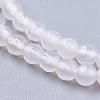 Natural White Agate Round Beads Strand X-G-L084-4mm-14-3