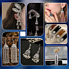 32Pcs 8 Styles Tibetan Style Alloy Pendant Bails TIBE-PH0002-60-5