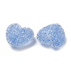 Drusy Heart Resin Rhinestone Beads RESI-C038-01F-2