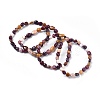Natural Mixed Gemstone Bead Stretch Bracelets BJEW-K213-M01-2