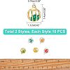 20Pcs 2 Style Iron Lantern Charms IFIN-AR0001-19-5