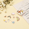 25Pcs 25 Style Light Gold Alloy Enamel Pendants ENAM-YW0001-82-7
