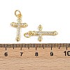 Brass Micro Pave Cubic Zirconia Pendants ZIRC-P060-21G-1-2