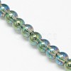 Electroplate Crystal Glass Round Beads Strands EGLA-F037-6mm-A04-1