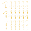 30Pcs 3 Style Rack Plating Brass Earring Hooks KK-DC0002-04-1
