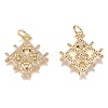Brass Micro Pave Clear Cubic Zirconia Pendants ZIRC-N040-06-G-2