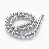 Electroplated Non-magnetic Synthetic Hematite Bead Strand G-E498-12B-04-2