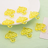 Transparent Acrylic Pendants TACR-T024-01B-916-6