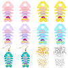 Fishbone Dangle Earrings DIY Making Kits DIY-OC0008-05-1