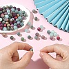100Pcs 5 Colors Resin Beads RESI-YW0005-50-3