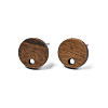 Walnut Wood Stud Earring Findings MAK-N032-043A-3