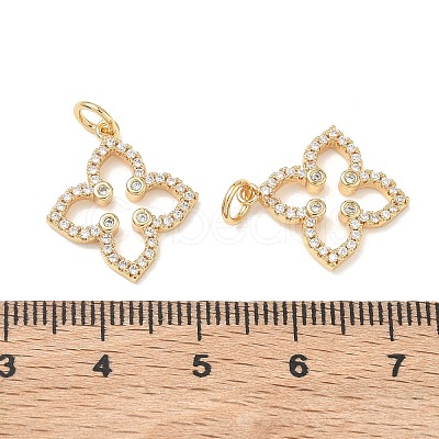 SHEGRACE Brass Micro Pave Clear Cubic Zirconia Pendants XGRQ3P903-637G-1