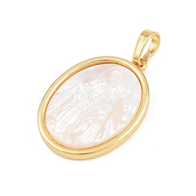 Brass with White Shell Pendants SH-CBA56CE-08G-03-1