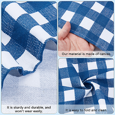 1Pc Tartan Pattern Chair Polycotton Cloth AJEW-GF0015-38A-1