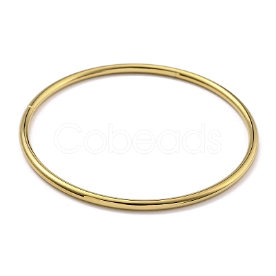 7Pcs PVD Vacuum Plating 202 Stainless Steel Plain Ring Bangle Sets BJEW-M317-16B-G-1