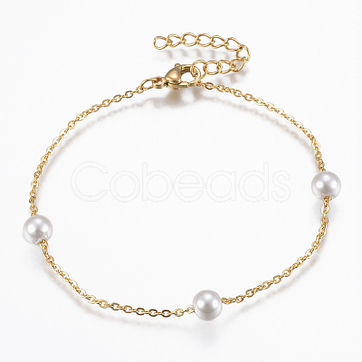 304 Stainless Steel Bracelets BJEW-G580-01G-1