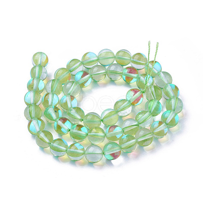 Synthetic Moonstone Beads Strands G-F143-8mm-12-1